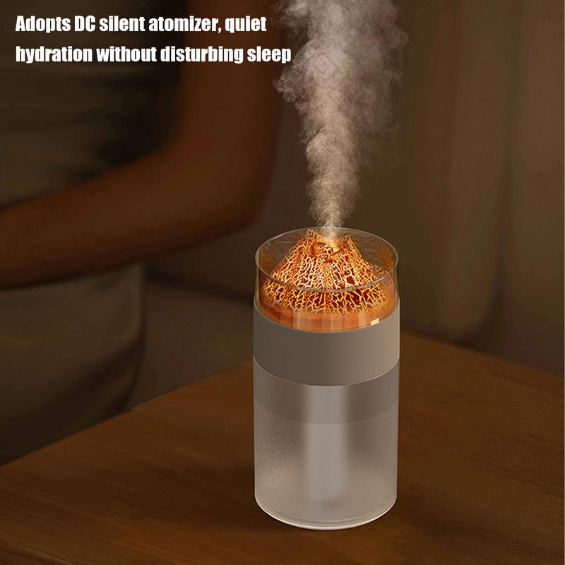 Volcano Humidifier Mist Air Spray For Home Simulation Volcano Air Perfume Diffuser Humidifier Colorful LED Lights Aromatherapy