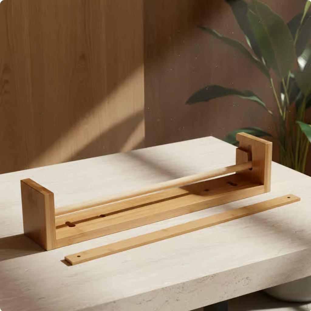 Wall Mounted Drawing Paper Rack Versatile Desktop Craft Dispenser Easy TearOff Bamboo Note