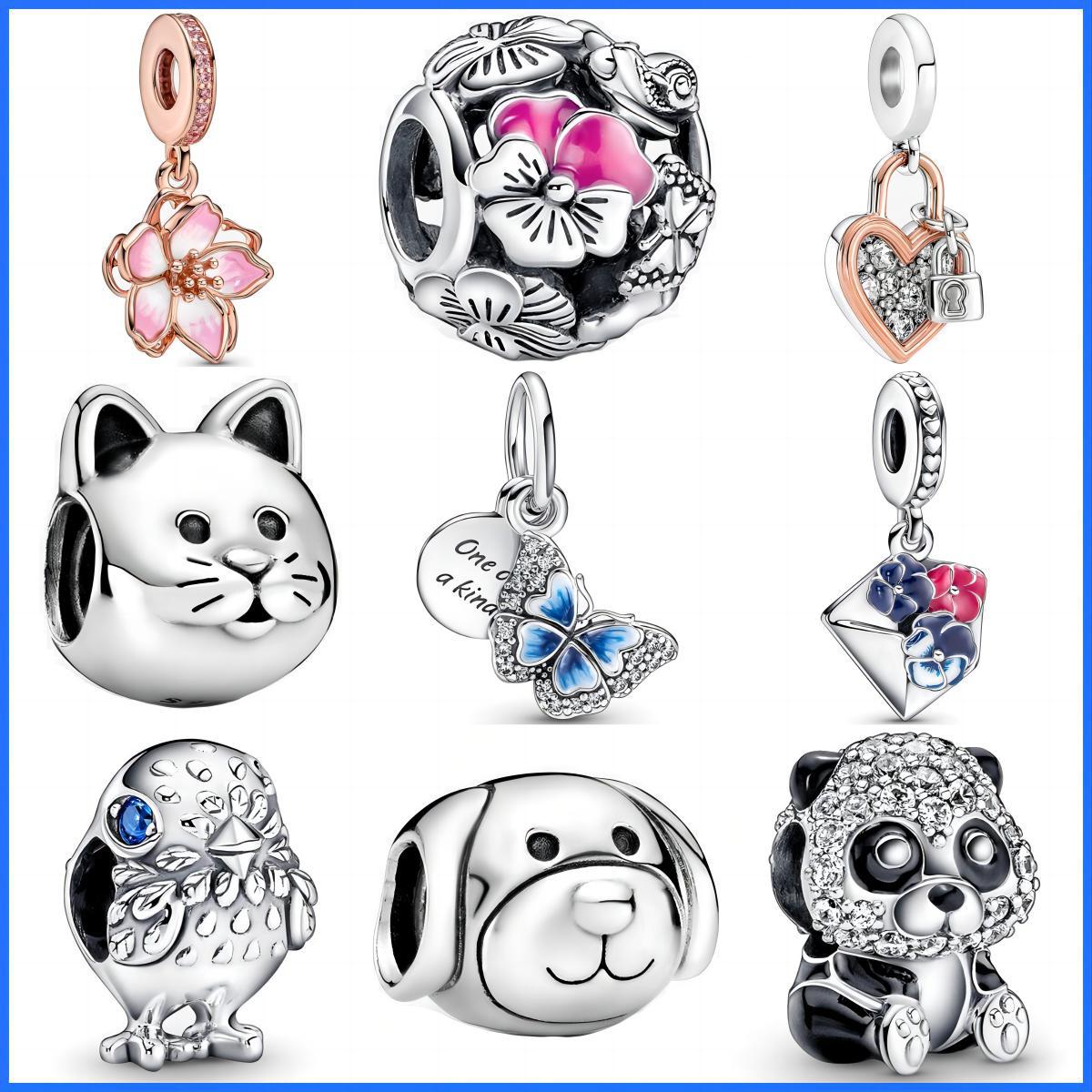 

Fasion бабочка цыпленок панда кулон бисерные украшения подарок diy свободные бусины