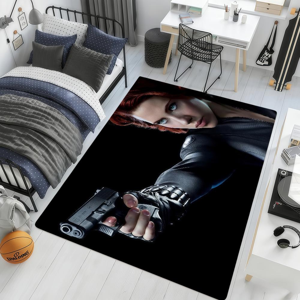 movie cool art b-Black w-Widow ml hogar Bedside Rug Kitchen Bath Floor Mat Hallway Balcony Carpet Entrance Doormat Decor Home