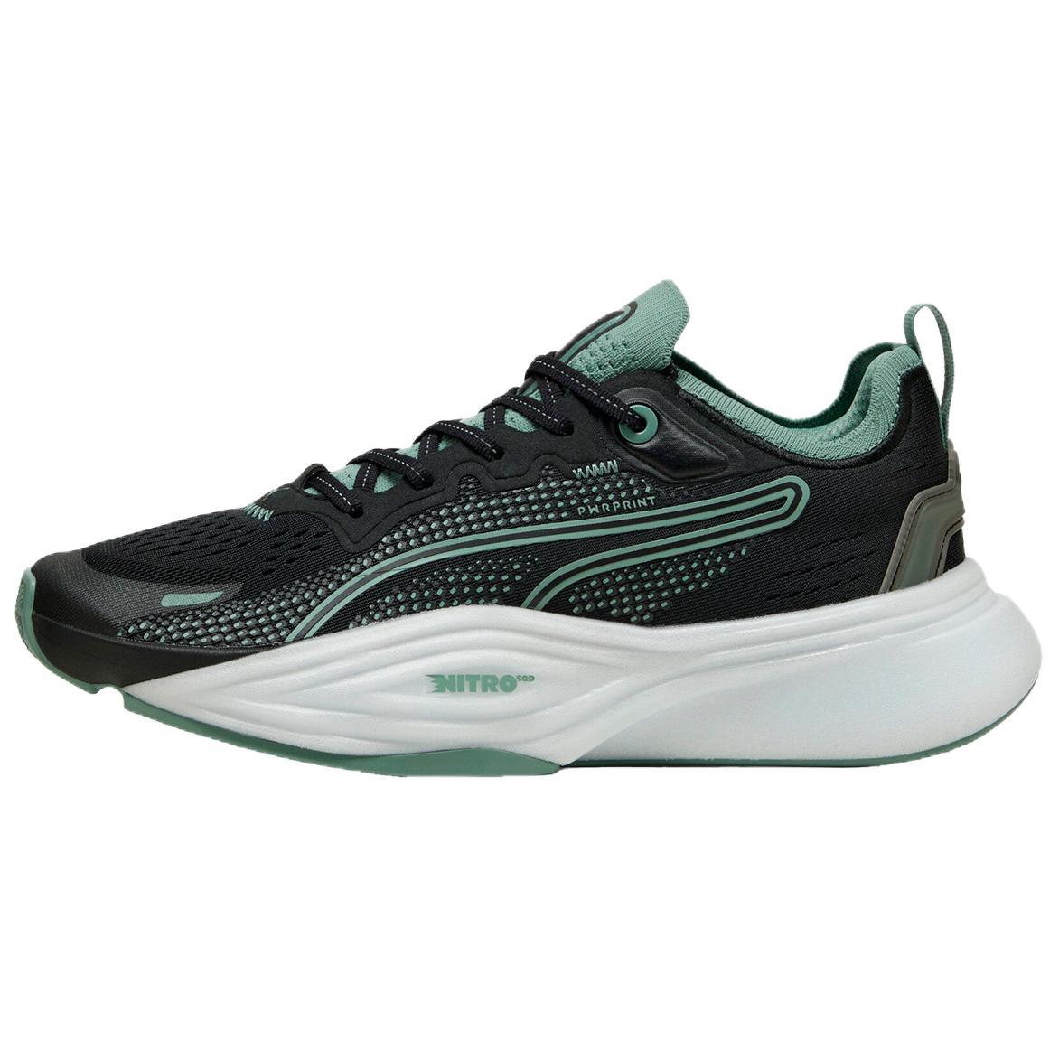 PUMA Pwr Nitro Abrasion Resistant Abrasion Resistant Low top Training Shoes Men s Black Green 310150-08 44.5