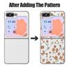 Little Floral Pattern Case For Samsung Galaxy Z FlIP 7 FE 6 5 Z Flip7 Flip6 Flip5 Luxury Plating PC+PU Leather Hybrid Folding Phone Cover