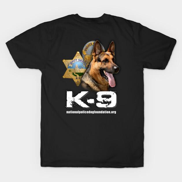 NEW K-9 with Police and Sheriff Badges - K9 Unit Shirt Made in USA SIZE S-XL S