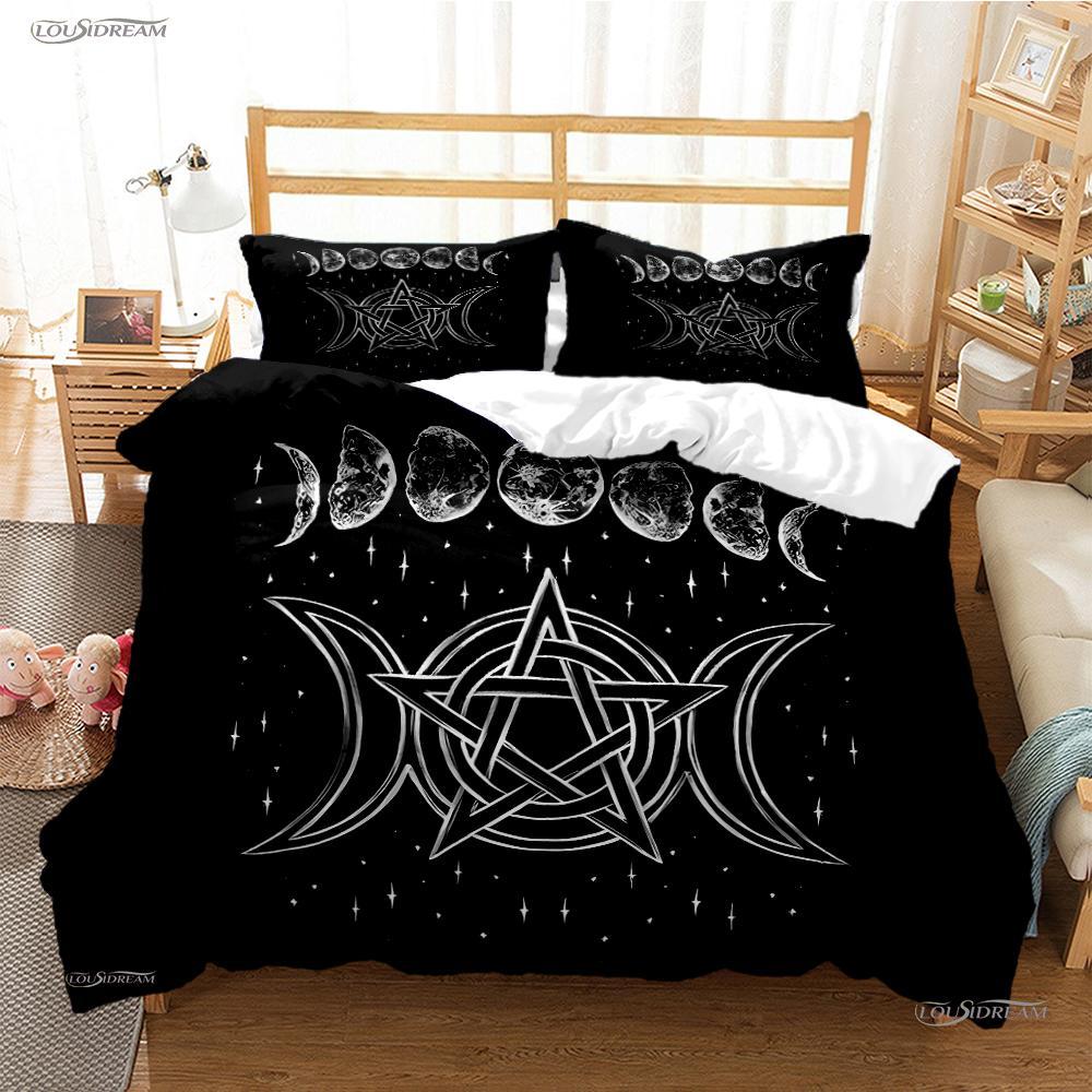 Comforter Triple Moon And Pentagram All Season Comforter Bedding Set Soft And S Single/Double/Queen/King