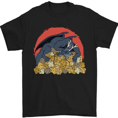 Rollenspiel Spiele Drachen RPG Würfel Lustig Herren T-Shirt 100% Baumwoll