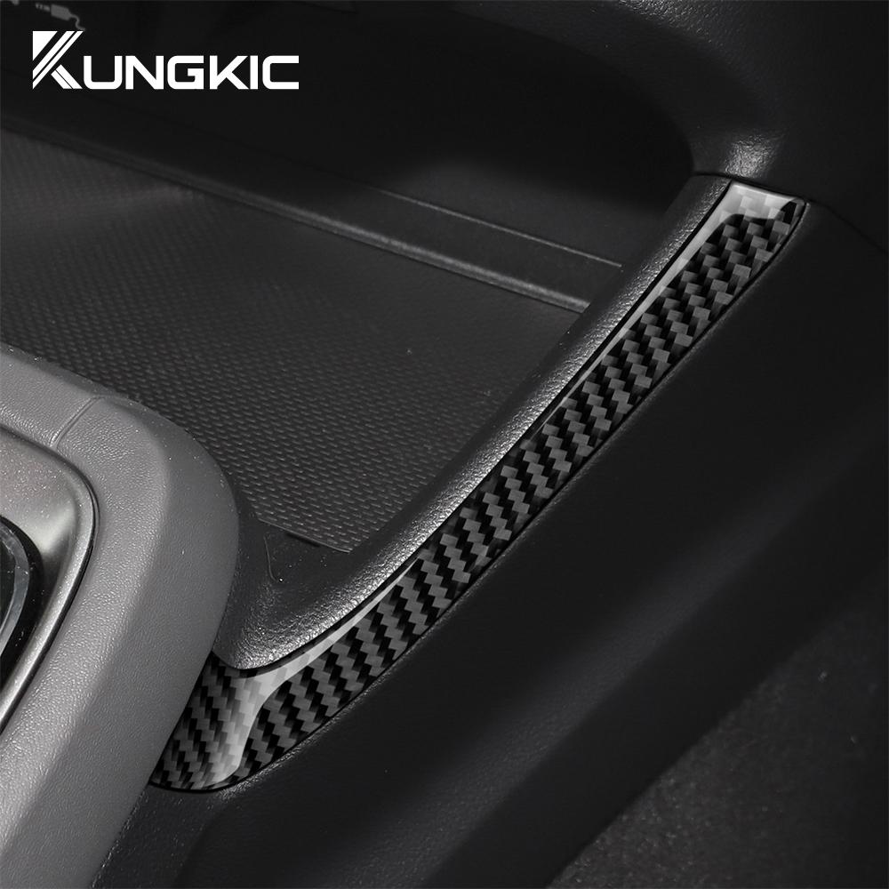 Real Soft Carbon Fiber Sticker For Subaru Crosstrek 2025 Impreza 2025 Car Wireless Charger Side Panel Interior Trim Accessories