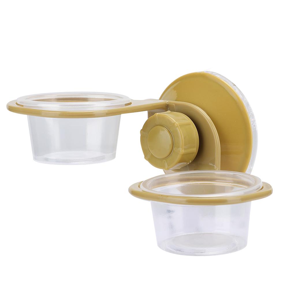 

ABS Plastic Pet Reptile Suspension Food Feeder Fixed Hanging Water Breeding Bowl Feeding ToolDouble Bowl