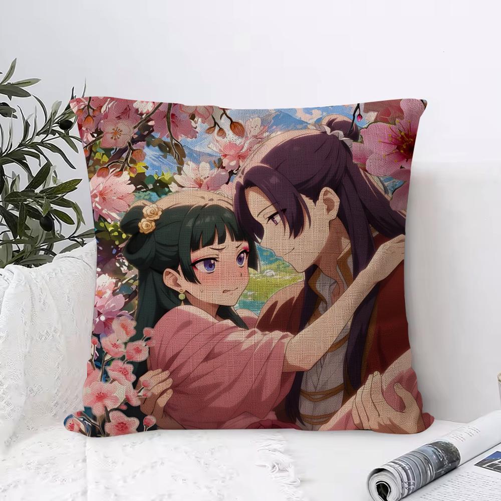 The AApothecary DDiaries Cushion Cover Eco Linen Pillow Case DoubleSided Print BreathableDurable Hidden Zipper Home Decor