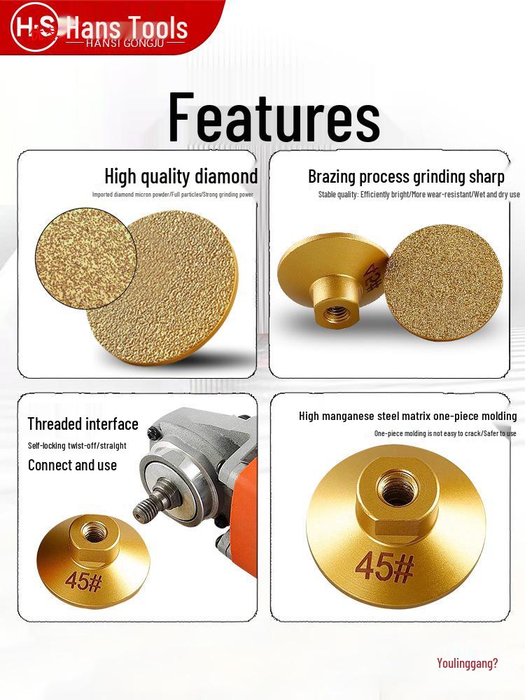 Hans Angle Grinder: Marble Grinding and Polishing Tool for Planters and Stone Surfaces