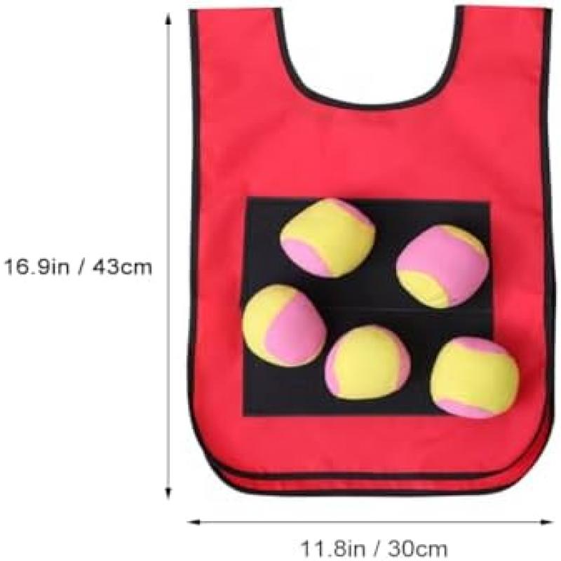 UPKOCH 2ks Lepicí vesty Hodová hra pro děti - Sada pro hru Völkeball s 2 lepivými vestami a 10 suchými zipy - Hra se suchým zipem pro zábavu uvnitř i venku