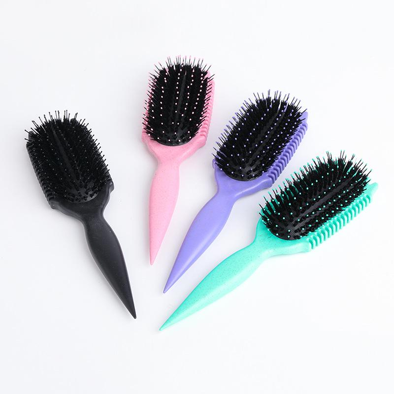 Bounce Curl Fluffy Boar Bristle Comb: Women's Airbag Hairdressing Tool
