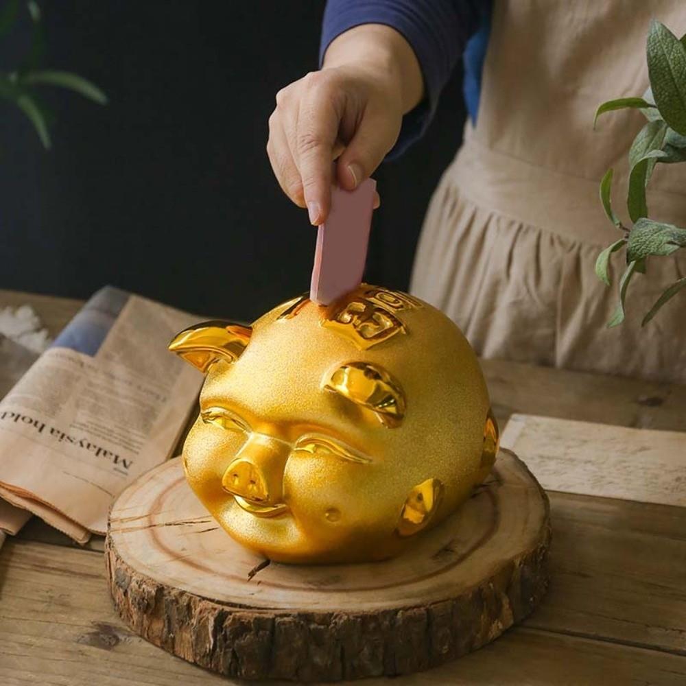 Ceramic Savings Money Tank Pig Mascots Money Jar Decorative Ceramic Piggy Money Bank  Household