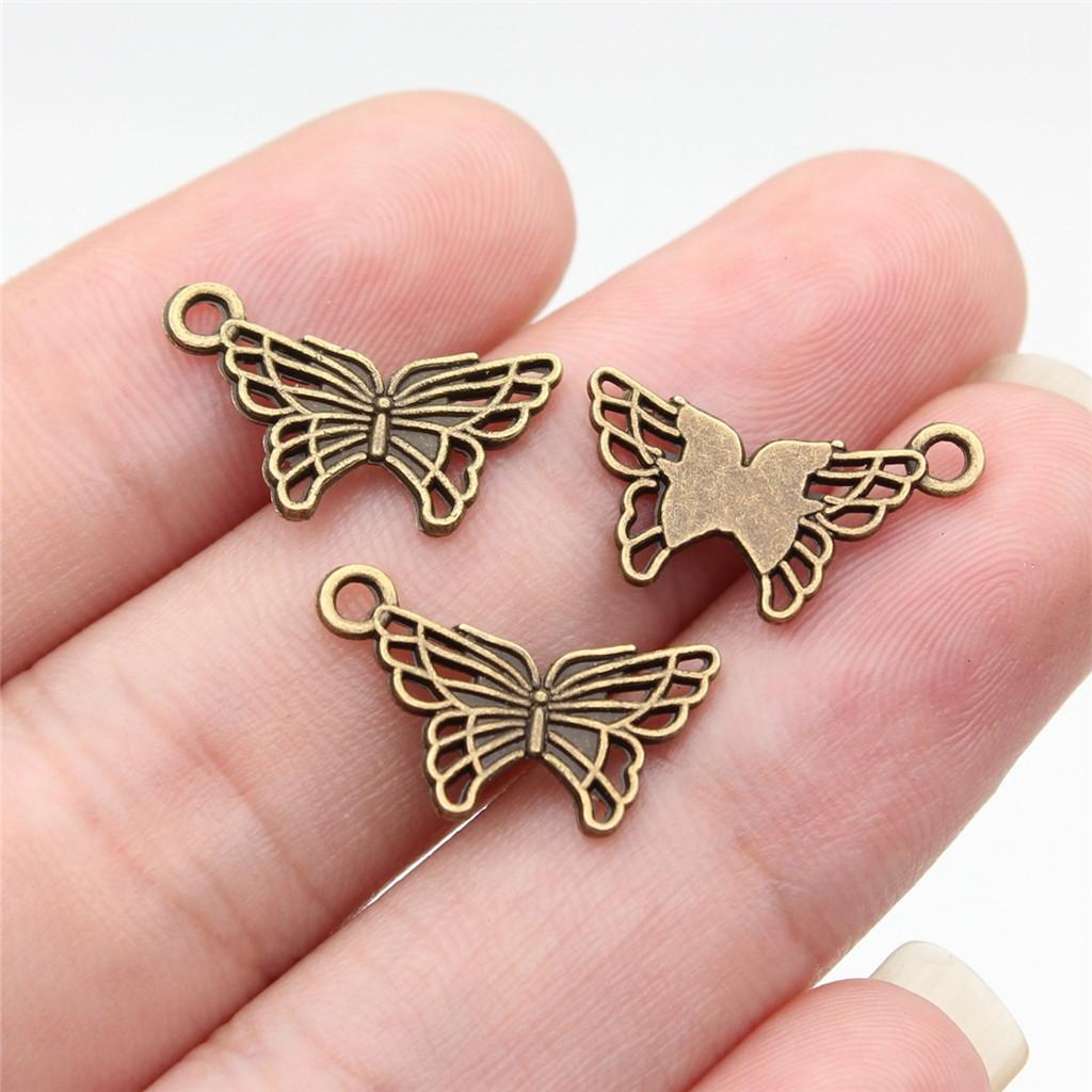 Charms Small Butterfly Pendants Wedding Jewelry Findings ZC114