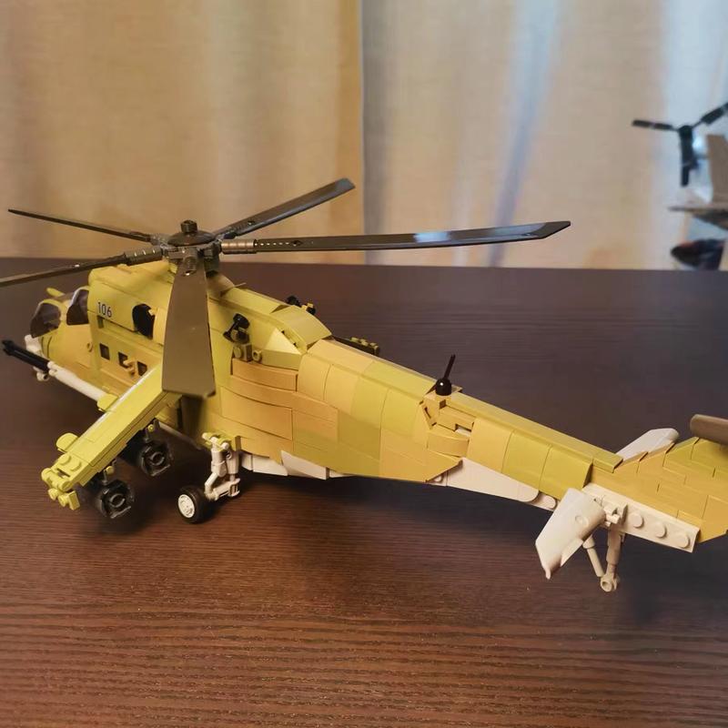 Bewaffneten Transport Hubschrauber Bausteine Kreative Tank Modell Ziegel Waffe Spielzeug für Kind Geschenk