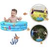 Planschbecken aufblasbar mit 3 Ringen, Sommer-Wasserspielbecken, Schwimmbecken für Kinder, Baby, Haustier, tragbares Schwimmbecken, Aufstellbecken