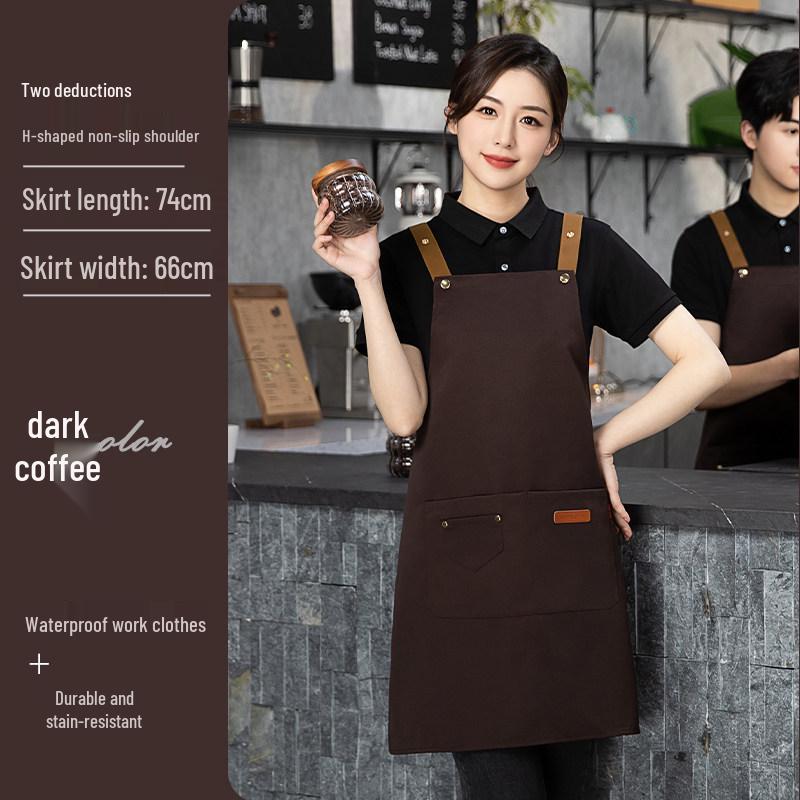 Waterproof Oil-Resistant Canvas Apron for Kitchen, Catering & Cake Shops
