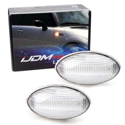 Clear Lens Side Marker Light Lamps W/ Amber LED For MINI Cooper MKI R50 R52 R53
