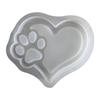 Silikonformen Katzenpfote Herz Tablett Ton Silikonformen DIY Kerzen Aufbewahrungsschale Gips Gips Zement Beton Form Form