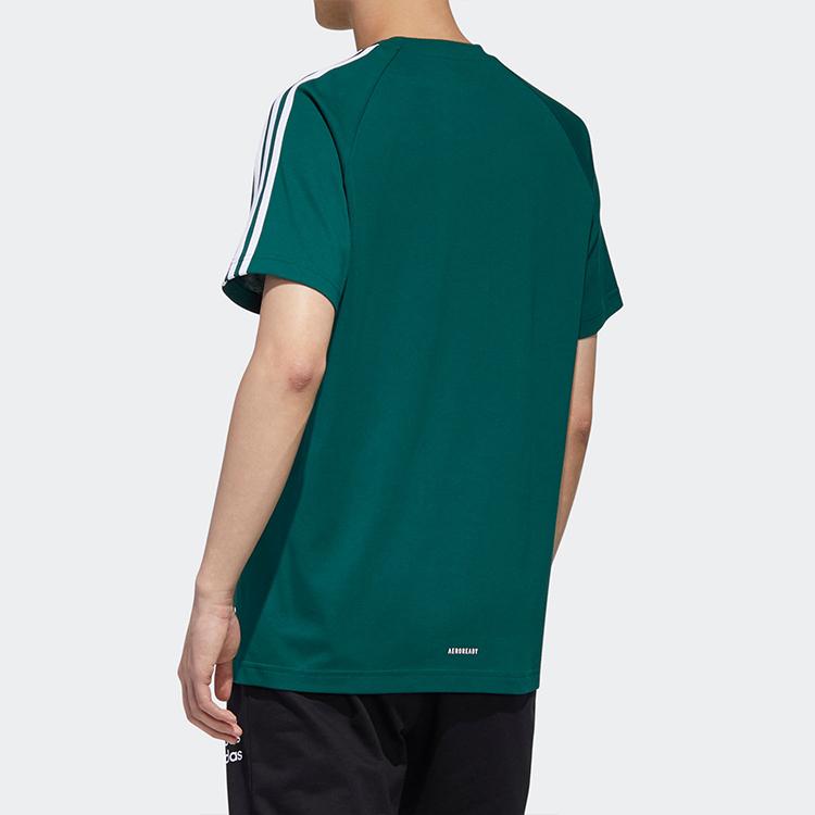 Adidas Neo Printed Round Neck Sports T-Shirt Men Tops Forest-Green GJ8914
