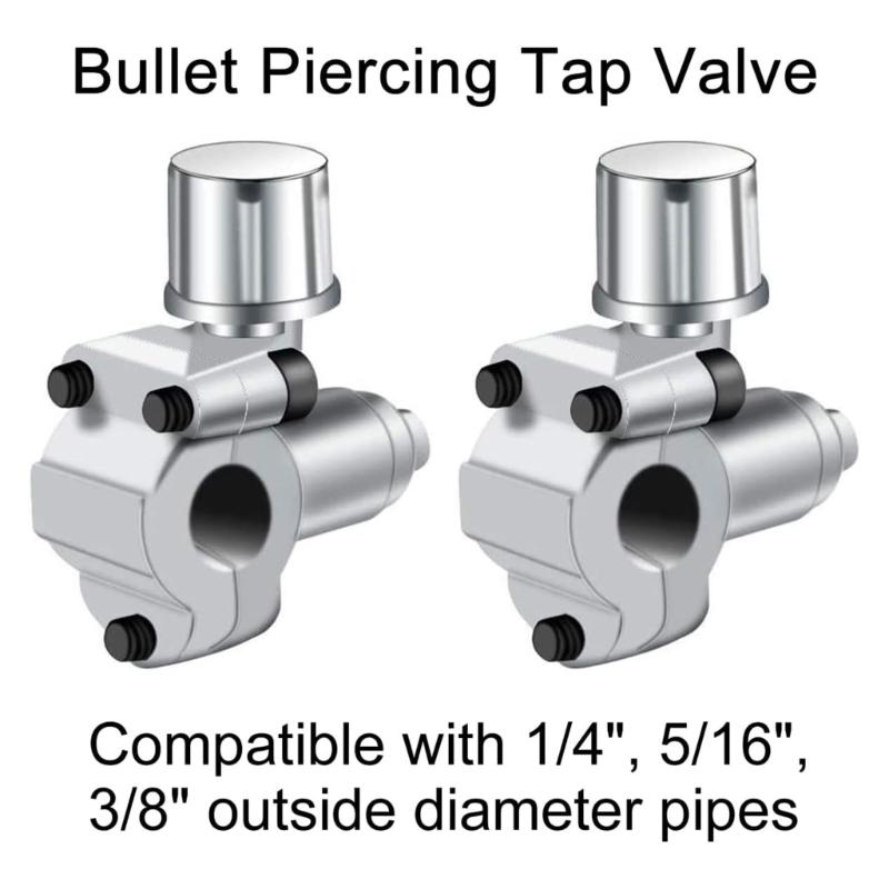 Convenient Puncture Valves Kits Refrigerator Valves Piercing Tap Valves Metal Material for Quick Refrigerants Refills