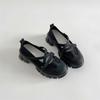 Fashion Trend Black Round Head Shallow Mouth Platform Single Shoes Women's Summer 2025 New Models with Skirts To Increase the Height of Mary Jane Shoe
