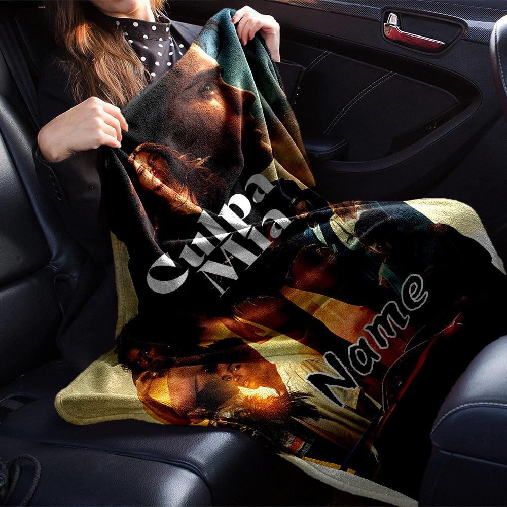 Women Men Car Sunset Sky Four Seasons Blanket Customized With Your Name Lightweight And Warm Perfect Gift For Home Office Camping Sofa Travel Beach