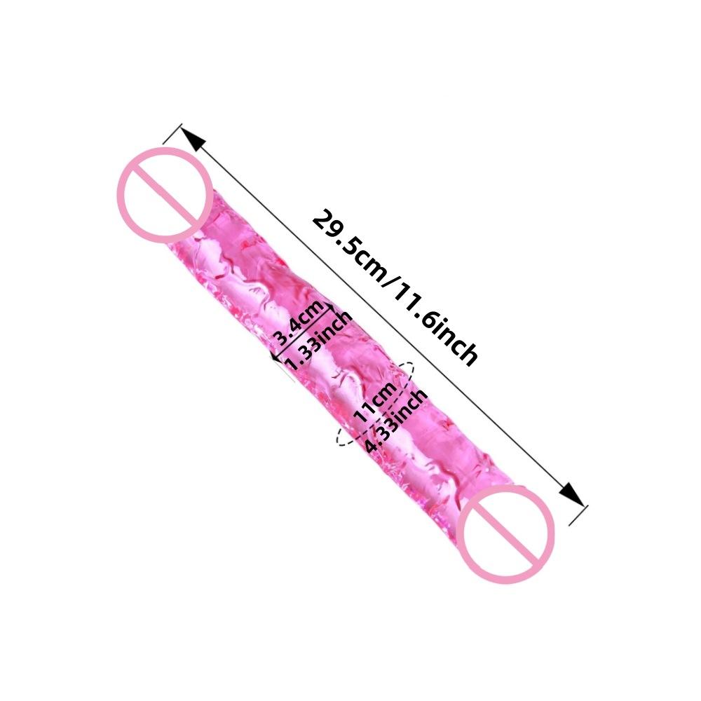 Colorful Bold Large Simulation Double-Headed Dragon Penis Lala Gay Women's Sexy Sex Product Dildo TPE