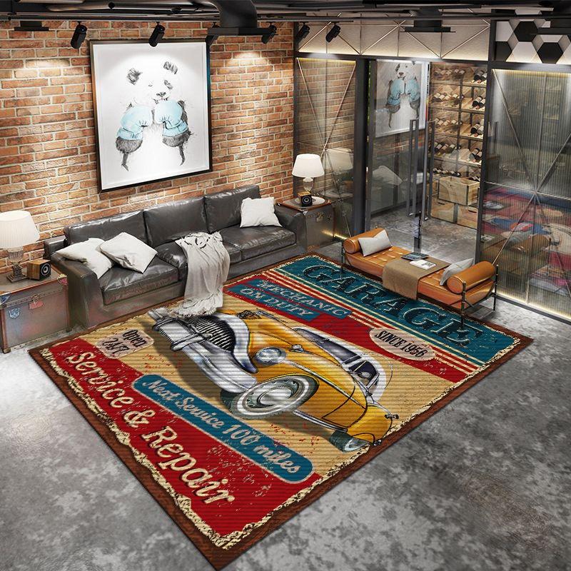 Retro Guitar Carpets for Living Room Decoration Non Slip Floor Mat Electric Drum Music Room Rug Washable Bedroom Bedside Doormat