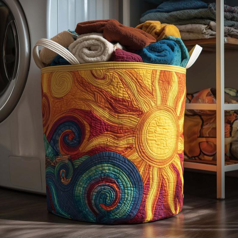 Quilted Laundry Basket Storage Organizer Clothes Dirty Home Organization