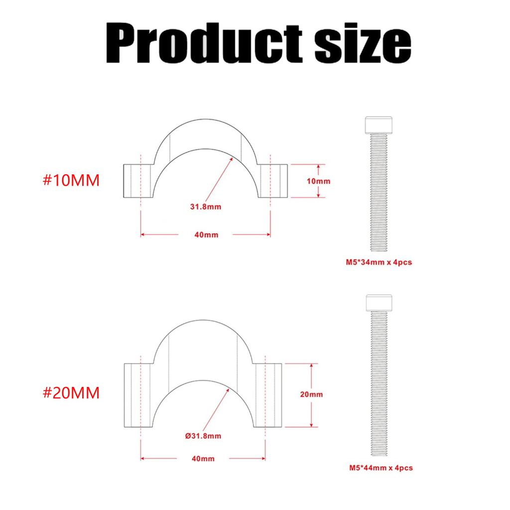 Light Weight Durability Handlebar Kit Risers Set Motorcycle Handlebar Riser for Long Distance Cyclists