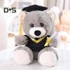 Graduation Owl Bear Doll Cute Plush Class of 2025 Gift for Her Him Personalized School Stuffed Animal Mini Doctoral Hat Design Graduation Decorations