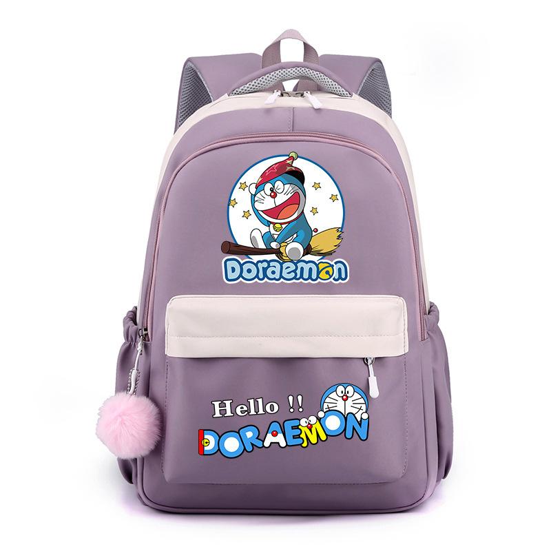 New Animation Peripheral Doraemon School Bag Backpack Cartoon Backpack Large Capacity Student School Bag Stationery