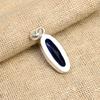 Modrý safír Laboratorně vytvořený drahokam Ručně vyrobený 925 Ryzí sterlingové stříbro Šperk Přívěsek