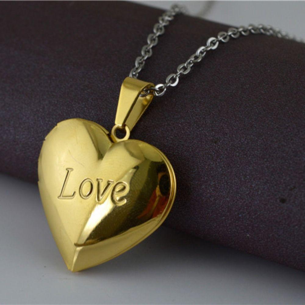 Heart Pendant Sweater Chain DIY Lovers Choker Necklace Chic Love Envelope Necklace  Couple