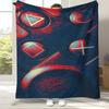 Cartoon Game Gamer Zone Controller Logo Flannel Blanket,Ultra Soft Warm Plush Throw for Home Bedroom Bed Sofa Cover Picnic Gift