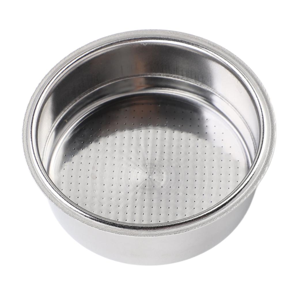 3pcs 51mm Filter Basket Reusable Stainless Steel Coffee Filter Double Layer 2 Cups Coffee Portafilte