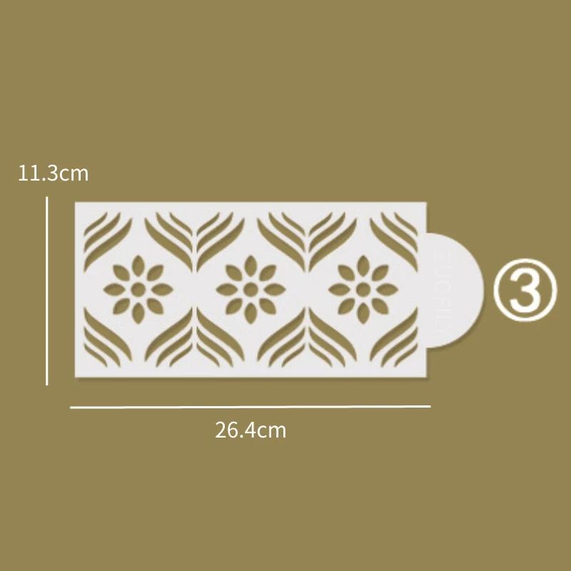 Nowe szablony falistej koronki z masy cukrowej do ciasta, szablony do wytłaczania ciasta, szablony do pieczenia ciasteczek, do malowania natryskowego, puste szablony do dekoracji tortu weselnego