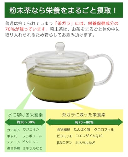 Shizuoka Prefecture Produced Whole Leaf Powdered Green Tea Organic Grown Without Chemical Fertilizers Nutritious Consumption 100g Per Bag (2 Bags) 200