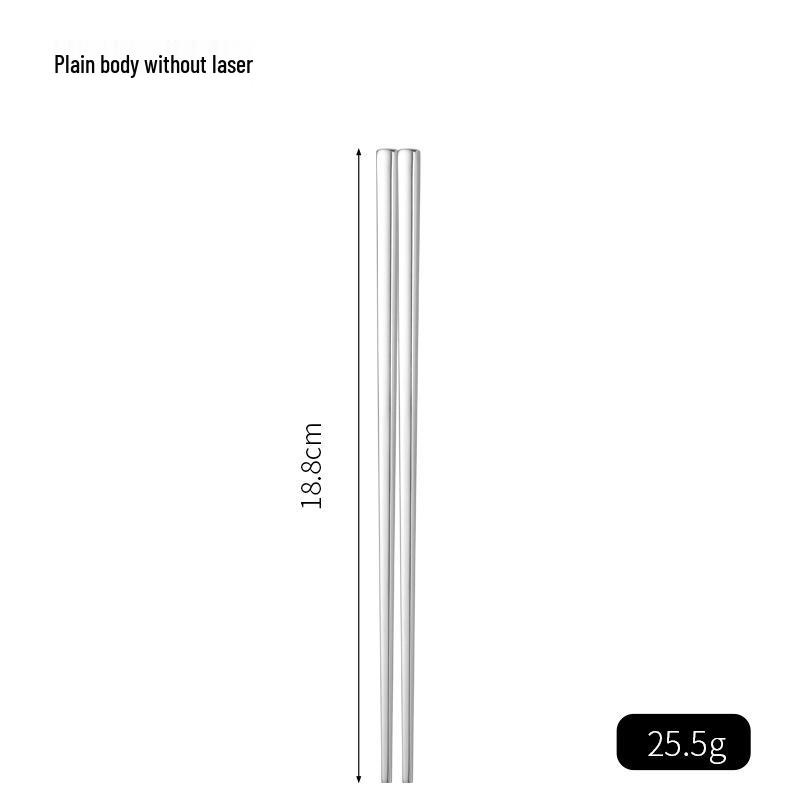 

304 Stainless Steel Non-slip Square Chopsticks Set - Hollow Design for Home and Restaurant Use