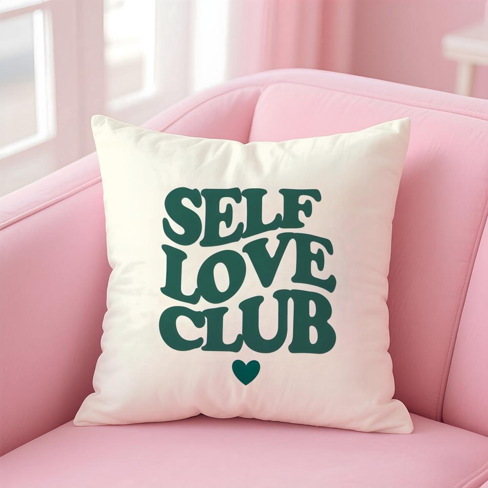 Love yourself love life Cushion Cover Pillow Case Soft Friendly Fabric Concealed Zipper