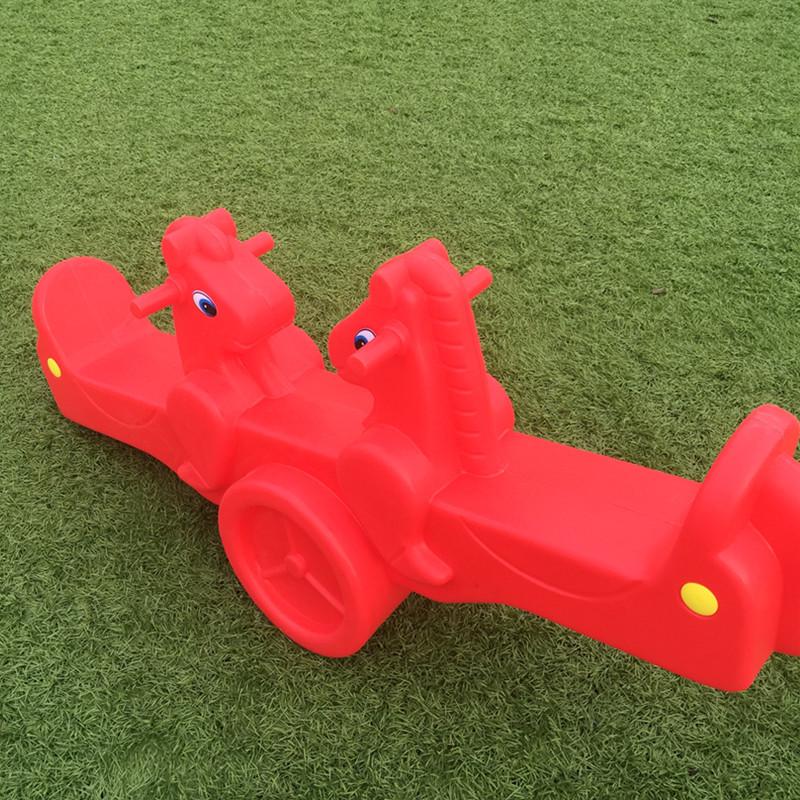 Thickened Rotomolded Indoor/Outdoor Children's Double Rocking Horse Seesaw