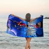 1pc Lamine Yamal Beach Towel with Custom Name, Beach and Seaside Swimming Pool Equipment, Fashion Pattern, Rectangular, Travel Essential