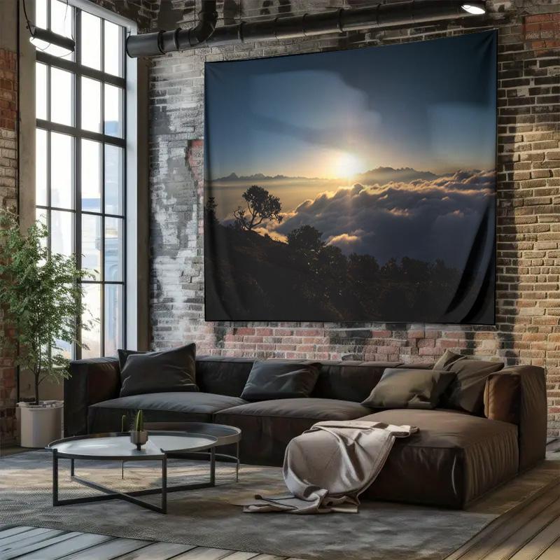 Breathtaking Sunrise Mountain Tapestry Perfect for Bedroom Decor