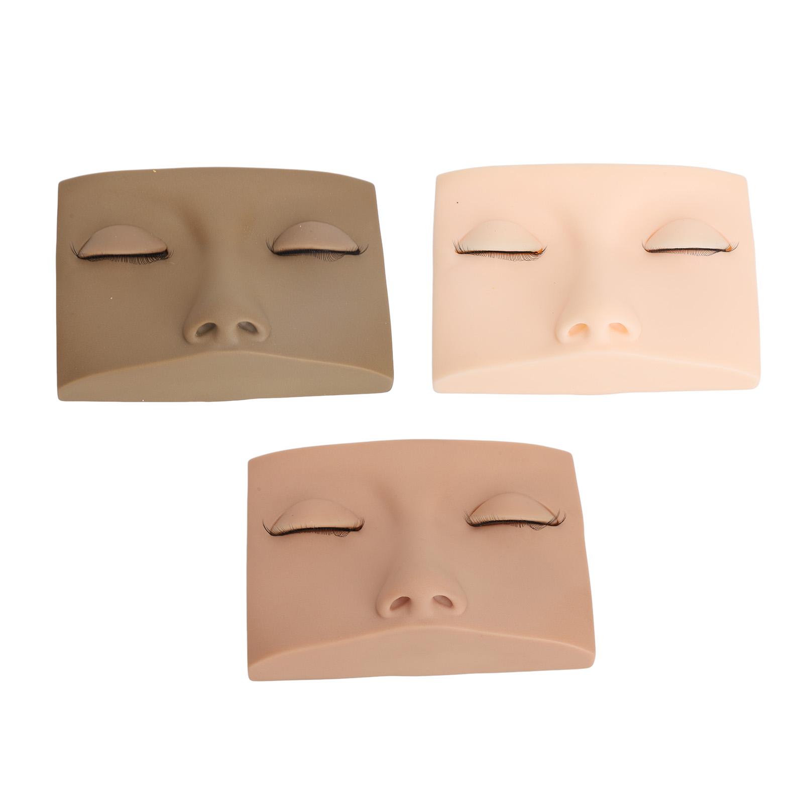 

3 цвета Манекен для наращивания ресниц Реалистичная голова-манекен для практики наращивания ресниц с 9 парами съемных век