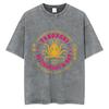 Vintage Washed Osaka Dotonbori Drunken Octopus Takoyaki Funny T Shirts Men Women Retro Japanese Style Oversized Cotton TShirts