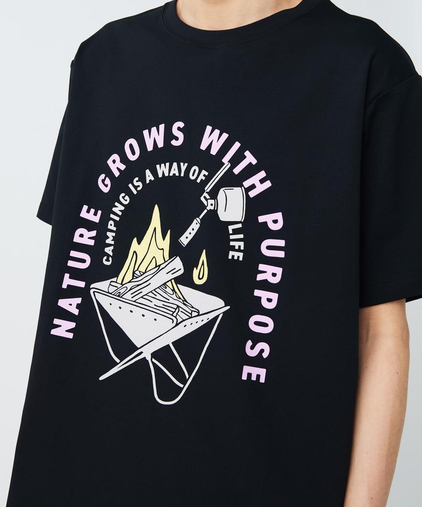 SP Fireplace Dry Short Size M [Snow Peak] T-Shirt TS-26SU006 T-shirt, Sleeve, Men's/Women's, BLACK,