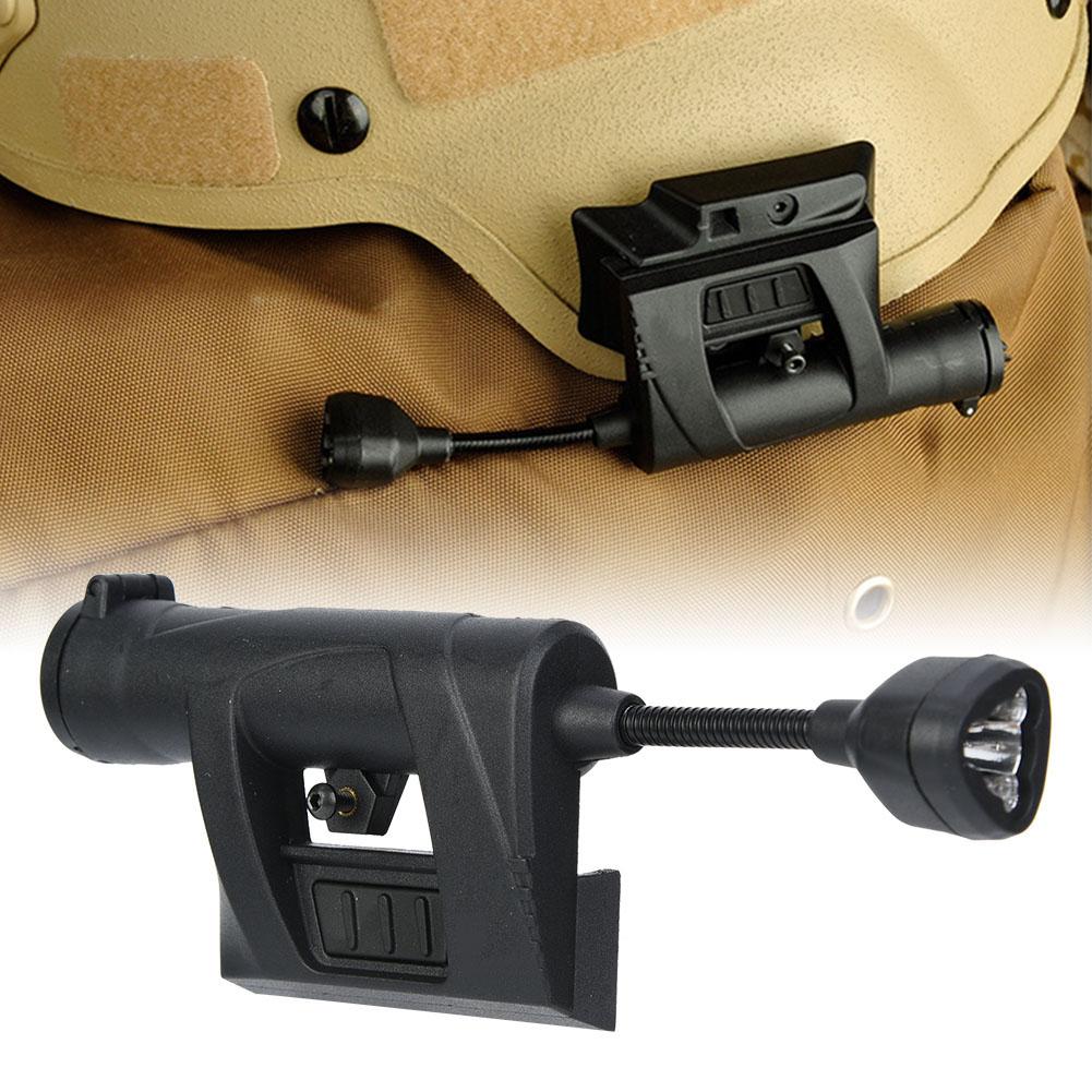 Outdoor Night Helmet Charging Light Lighting 4 Modes Flashlight Accessory Mount NE05006(BK)