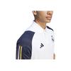 Adidas Real Madrid 2023-2024 Season Comfortable Color Block Badge Pullover Short Sleeve Polo Shirt Men Polo Shirts White IB0844