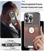 Kevlar Leather Texture Electroplated Anti-Drop Case for iPhone 16 Pro Max/17 Full Cover