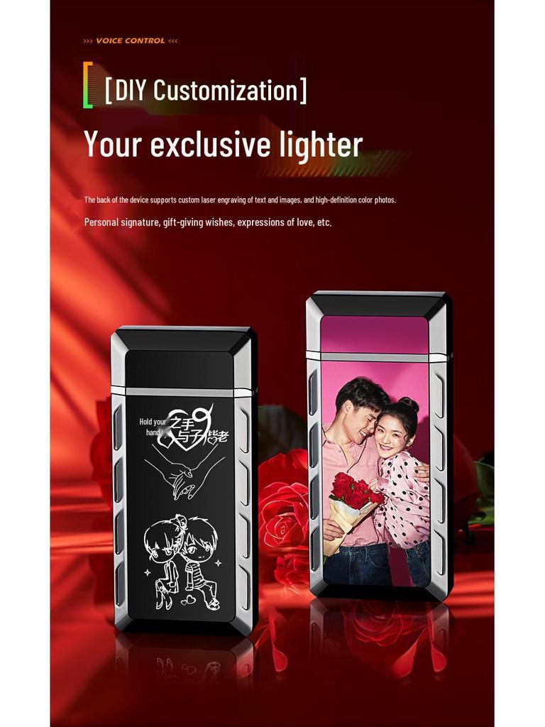 Authentic Voice-Controlled Windproof Double-Flame Lighter - Personalized Gift Trend